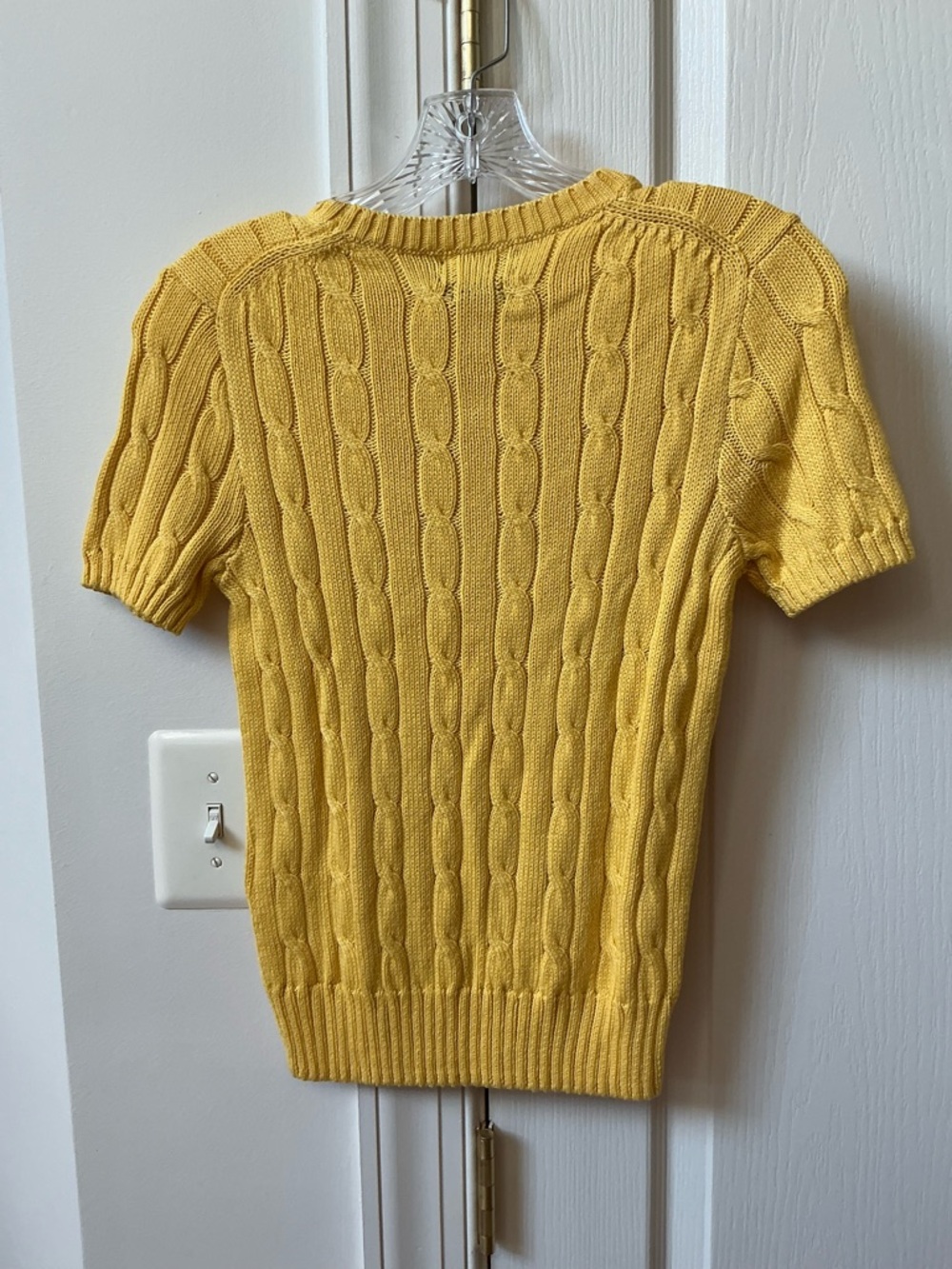 NWT POLO RALPH LAUREN YELLOW RIBBED CREWNECK LOGO POCKET SWEATER - Picture 10 of 15